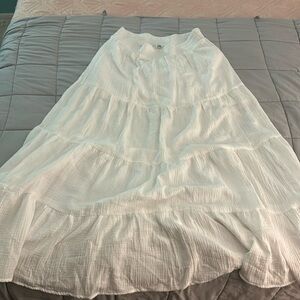 Threads 4 Thought White Organic Cotton Maxi Skirt in Size Med. New without Tag